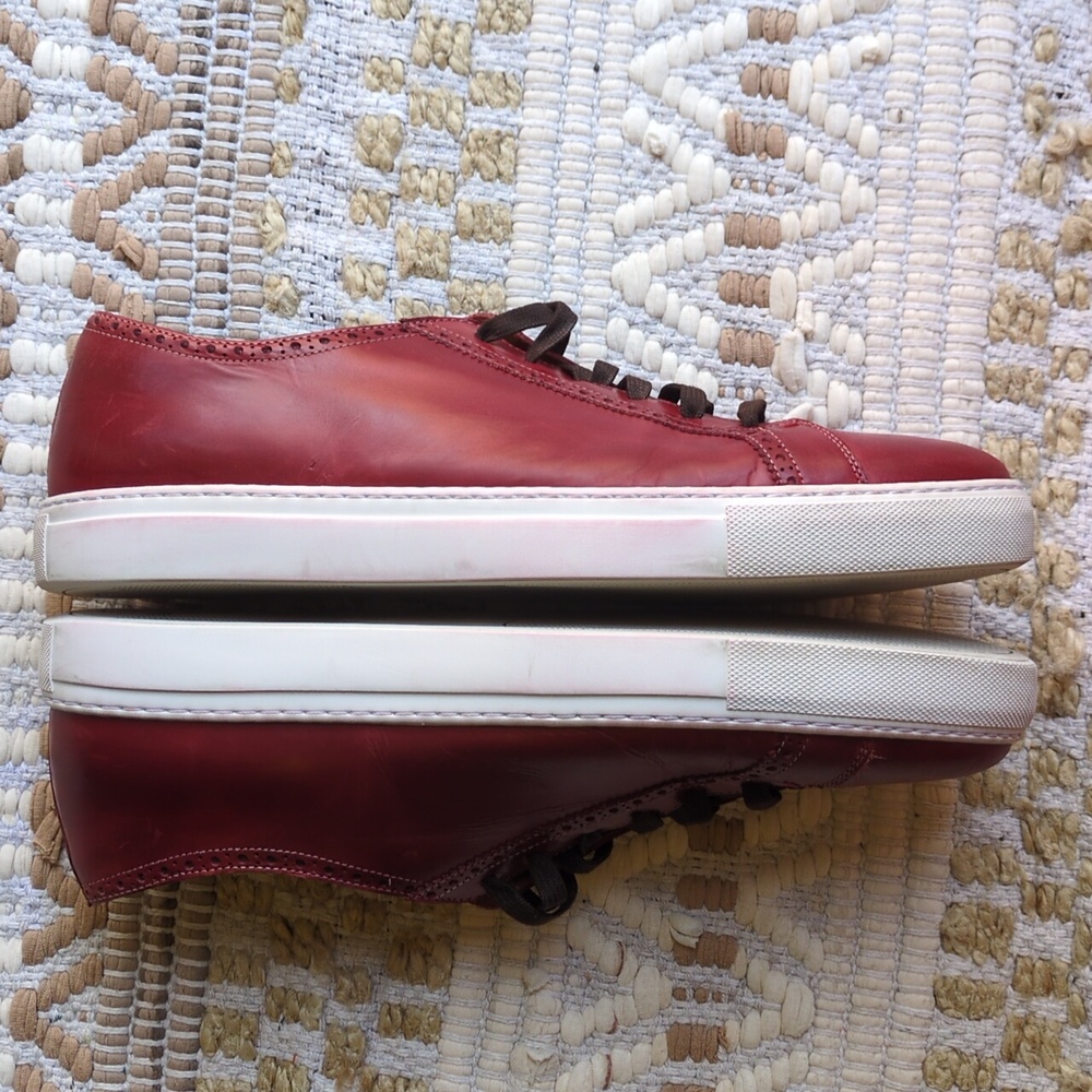 Magnanni Costa Lo Tinto Red Leather Sneakers Men's 13 - Picture 14 of 17